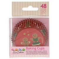 FunCakes FC4206 48 Cápsulas para Cupcakes o Magdalenas de Papel Extra Resistente y Antigrasa Gingerbread